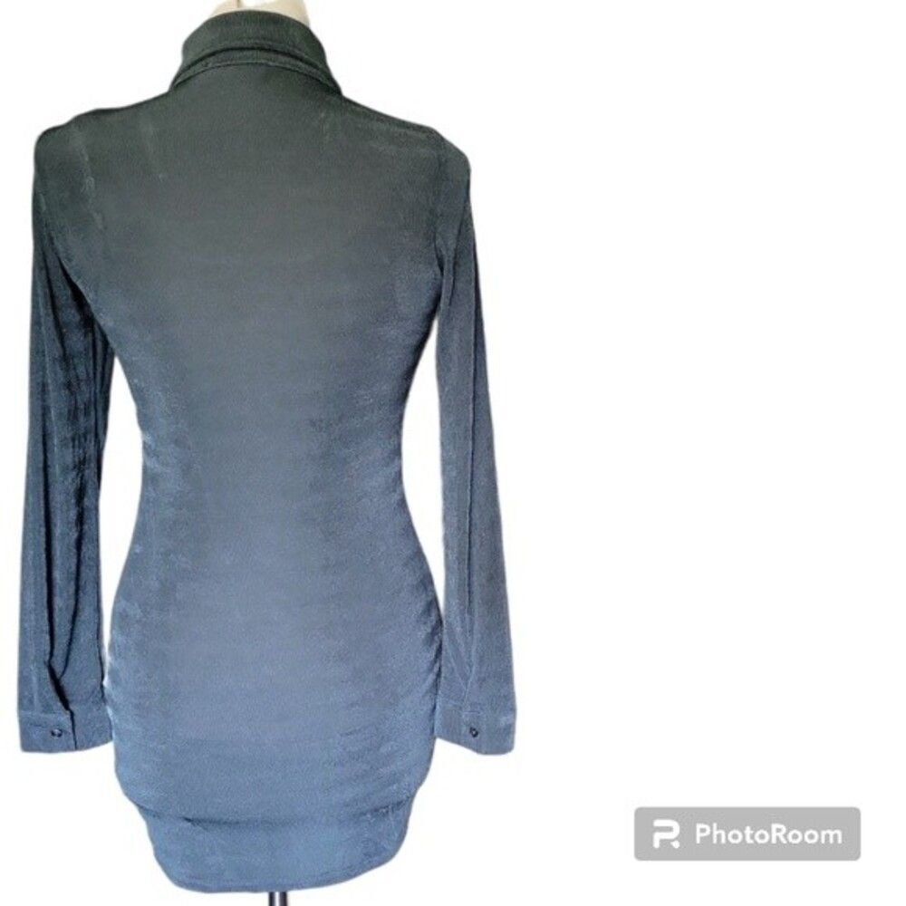 LA HEARTS RUNCHY GREY MINI DRESS - Picture 6 of 9